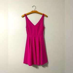 Women's Lulu's Darling Delight Fuchsia Skater Dress (XS)
